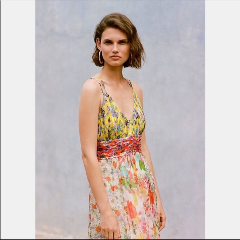 Anthropologie Malibu floral maxi dress size 4 - Picture 3 of 15
